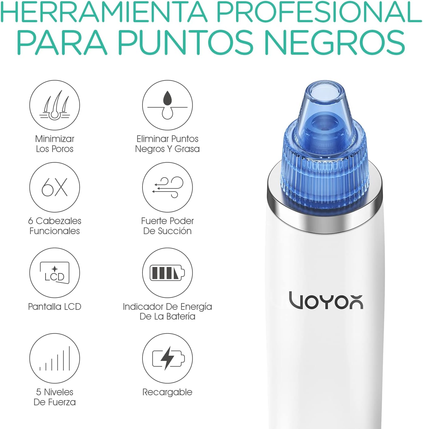 Limpiador Slim™ | Elimina los tóxicos y anti-estéticos puntos negros de tu nariz desde la primera pasada. Efecto rejuvecenedor justificado por más de 23.523 clientas. (Hoy incluye 4 cabezales + Masajeador Facial LED GRATIS)
