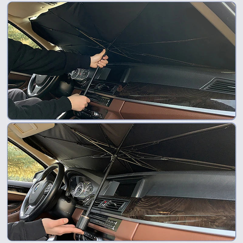 PARASOL SMART™ - Olvídate de la ansiedad de enrollar y desenrollar el parasol mientras te espera el otro coche para aparcar.