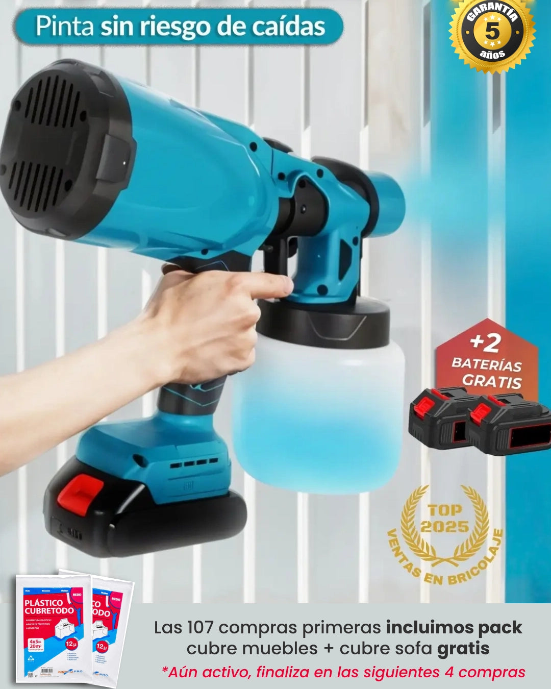 SprayMAX™ Profesional - Pinta sin riesgo de caídas. (Esta compra incluye el pack GRATIS).