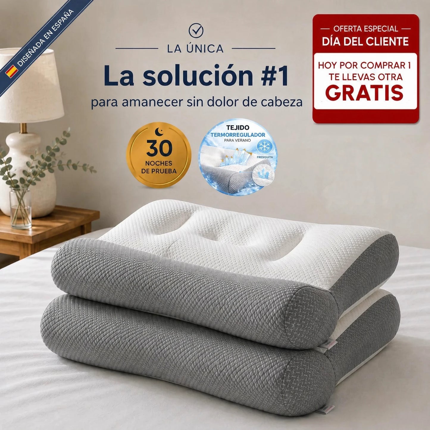 La solución Nº1 para amanecer sin dolor de cabeza — ComfortSleep 2x1