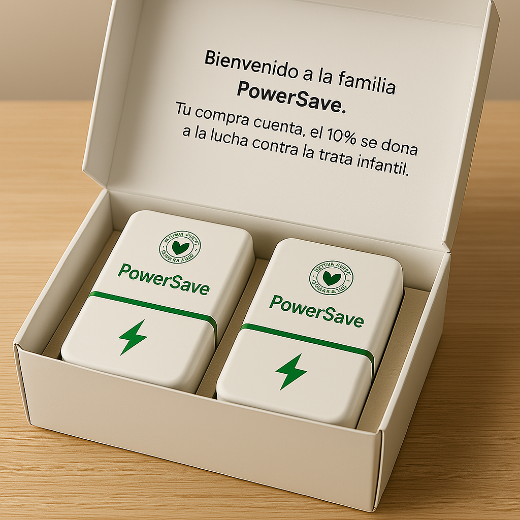 1 + 1 GRATIS | PowerSAVE™ - Elimina la tensión residual y ahorra en la factura de la luz. *No tienes que hacer mantenimiento y su uso es legal