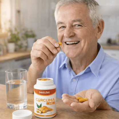 1 + 1 GRATIS | Bestdiet Cúrcuma MG™ - El remedio natural para eliminar la inflamación y dolor articular al completo. Avalado por más de 1000 estudios. (Nueva formulación 2026 con Manganeso para cuidar los huesos). 30 capsulas por bote.