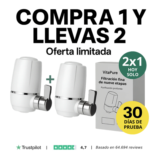 1 + 1 GRATIS | PURIFY™ - Elimina los agentes contaminante del agua al 99,97%. (*Instalación fácil y universal).