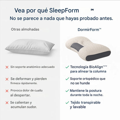 1 + 1 GRATIS | SLEEPFORM™ – Eliminarás el dolor de cuello y volverás a dormir como un bebé. *Fundas termo-reguladoras incluidas. (+ Envío GRATIS)