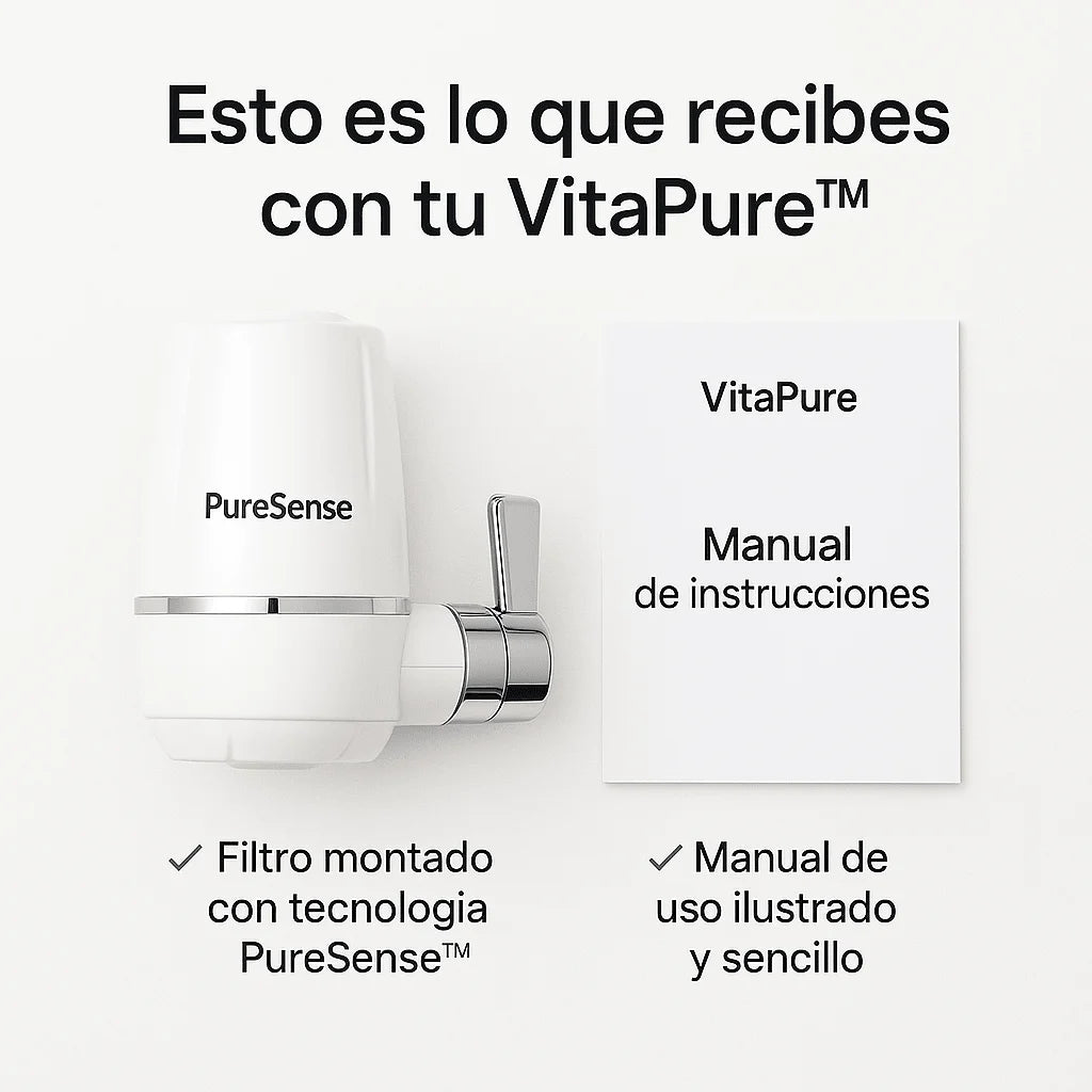 1 + 1 GRATIS | PURIFY™ - Elimina los agentes contaminante del agua al 99,97%. (*Instalación fácil y universal).