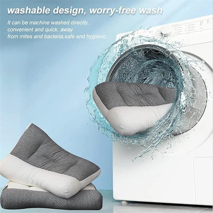 1+1 GRATIS | CONFORTSLEEP™ - La única almohada viscoelástica del mercado con soporte para la curvatura del cuello. (Incluye fundas GRATIS + 30 noches de prueba) *Medidas: 8x45x80cm t