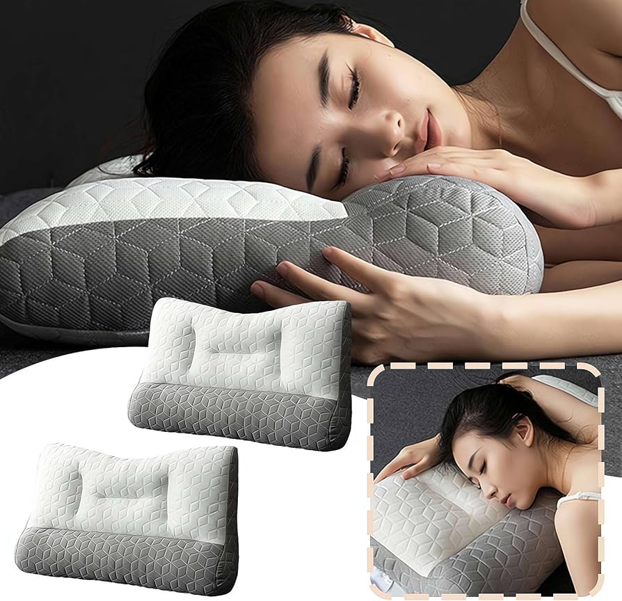 1+1 GRATIS | CONFORTSLEEP™ - La única almohada viscoelástica del mercado con soporte para la curvatura del cuello. (Incluye fundas GRATIS + 30 noches de prueba) *Medidas: 8x45x80cm