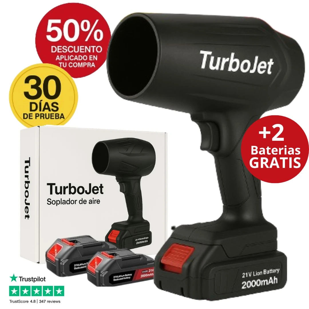 TurboJet™ - Limpia el jardín en cuestión de minutos, sin tener que barrer ni agacharte. Hoy Incluye 2 baterias. (+Envío GRATIS).