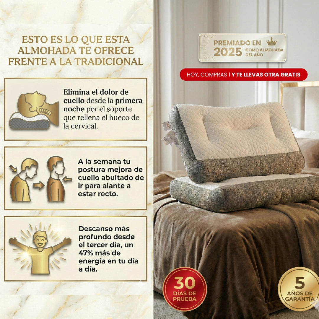 1+1 GRATIS | CONFORTSLEEP™ - La única almohada viscoelástica con tecnologia DobleAltura  que elimina los dolores de cuello al 99,9% en sólo 3 noches . (Incluye fundas GRATIS + 30 noches de prueba)