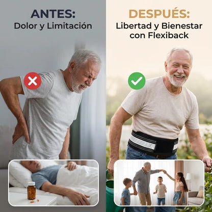 FlexiBack™ – El primer cinturón con doble soporte, cómodo y discreto que te permite disfrutar de horas de pie sin dolor de espalda (Hoy GRATIS Almohada Ortopédica) L.E
