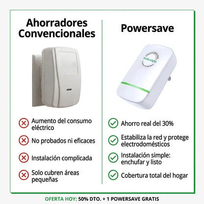 1+1 GRATIS | PowerSAVE™ - El primer ahorrador del mercado que disminuye el consumo de luz COMPROBADO. *Uso legal y ENVÍO GRATIS