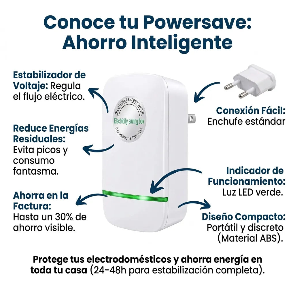 1+1 GRATIS SOLO HOY | PowerSAVE™ - El unico ahorrador del mercado que disminuye la tarifa de luz COMPROBADO. *sin mantenimeinto y ENVÍO GRATIS