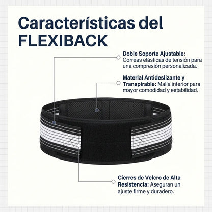 FlexiBack™ – El primer cinturón con doble soporte, cómodo y discreto que te permite disfrutar de horas de pie sin dolor de espalda (Hoy GRATIS Almohada Ortopédica) L.E