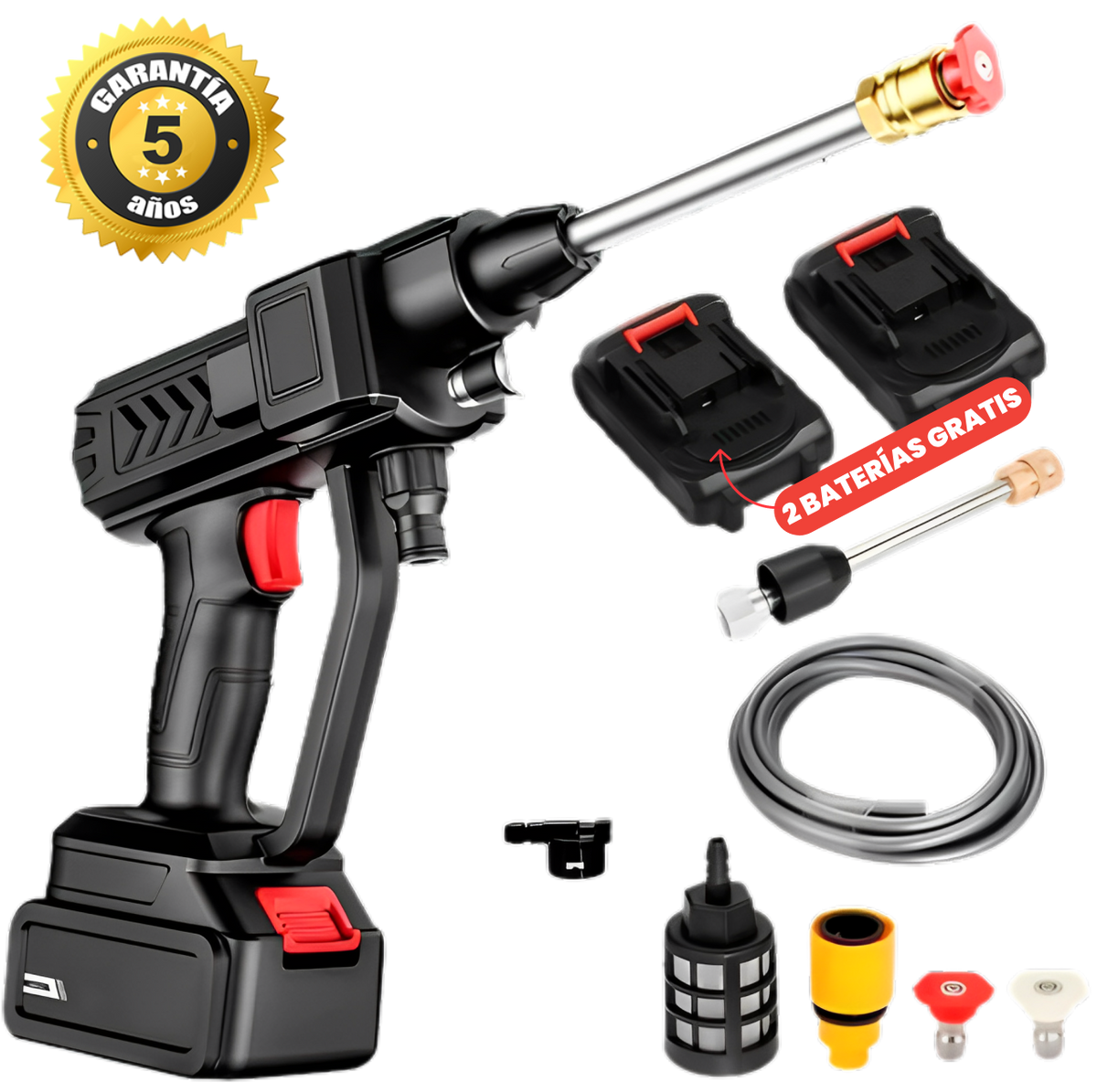 Hidrolavadora WaterJET PRO™ – Elimina la suciedad de manera fácil y rápida. Con resultado real o te devolvemos cada euro (hoy incluye + 2 baterías GRATIS)
