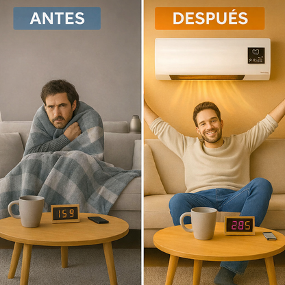 AirmAX AC ORIGINAL™ - El innovador aire acondicionado de bajo consumo que funciona sin obras ni instalaciones complicadas. (Hoy incluimos bomba dual FRIO-CALOR, mando distancia, temporizador y SmartWatch Salud i10 GRATIS). Garantía de 5 años.