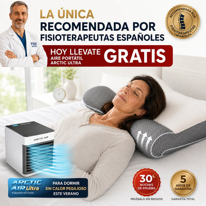 Almohada ComfortSleep Cefalea V4 — La única con reborde cervical para que tu cuello no se tense (Hoy Incluye Aire Portátil GRATIS y FUNDA) *30 noches de prueba *Medidas: 8x45x80cm