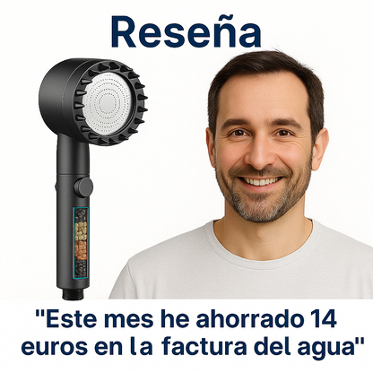 1 + 1 GRATIS | Ducha ORIGINAL HYDROLUXE Cromada™ - La única ducha del mercado que ELIMINA la cal y el claro al 99% para una ducha sin toxicos (Hoy Incluye 2 filtros extras GRATIS para cubrir 1 año) *Instalación fácil y universal