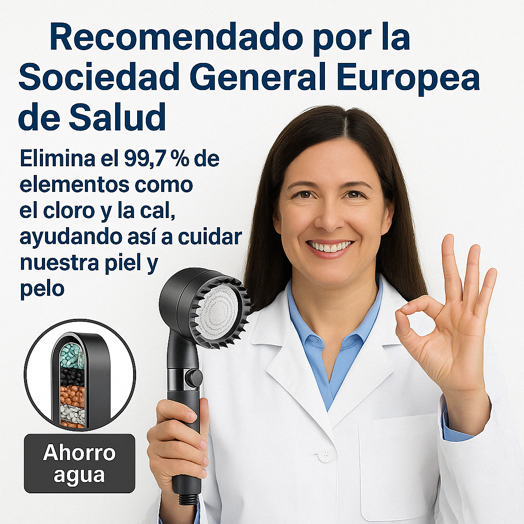 1 + 1 GRATIS | Ducha ORIGINAL HYDROLUXE Cromada™ - La única ducha del mercado que aumenta la presión un x3 y ELIMINA la cal y el claro al 99% para una ducha sin toxicos (Hoy Incluye 2 filtros extras GRATIS para cubrir 1 año) *Instalación fácil y universal