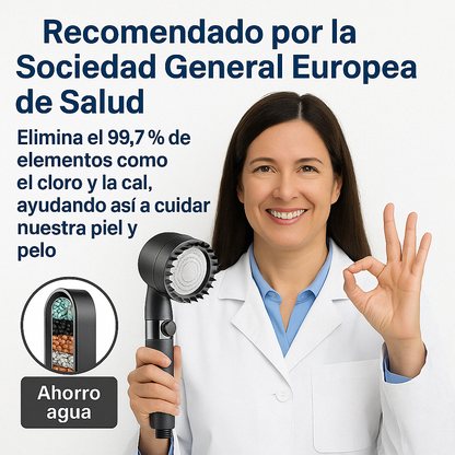 1 + 1 GRATIS | Ducha ORIGINAL HYDROLUXE Cromada™ - La única ducha del mercado que ELIMINA la cal y el claro al 99% para una ducha sin toxicos (Hoy Incluye 2 filtros extras GRATIS para cubrir 1 año) *Instalación fácil y universal