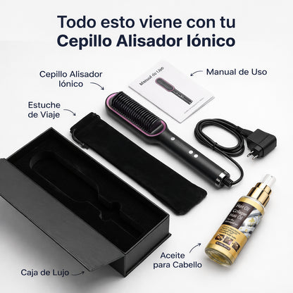Cepillo Alisador Inteligente HairPro™ - El primer alisador-ondulador 3 en 1 con tecnologia iónica con el que tendrás un peinado de peluquería sin depender de nadie. (Hoy aceite esencial de colágeno GRATIS).