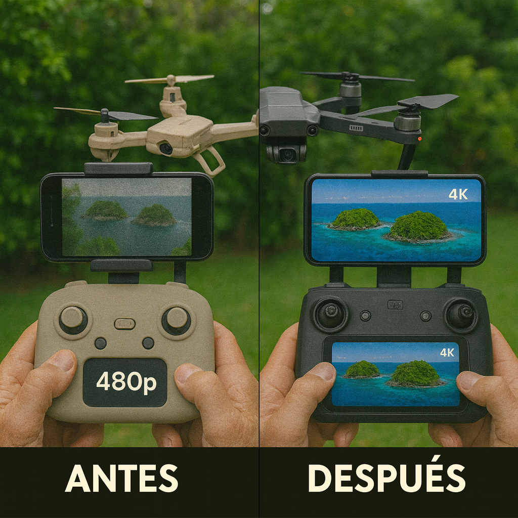 COMPRAS 1 Y TE LLEVAS OTRO GRATIS - Pack FAMILIAR Dron SkyMemories™ | Convierte momentos familiares en recuerdos inolvidables con Envío GRATIS. *(Doble cámara 4K + 2 baterías + Maletín incluido)
