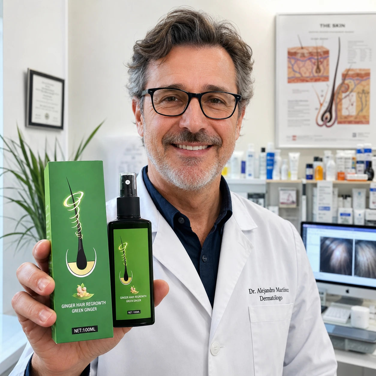 Spray Raíz Viva™· El primer spray natural que recupera tu melena sin injertos costosos. Resultados visibles desde los 9 primeros días (HOY REGALO ducha con filtro que evita el daño capilar GRATIS).