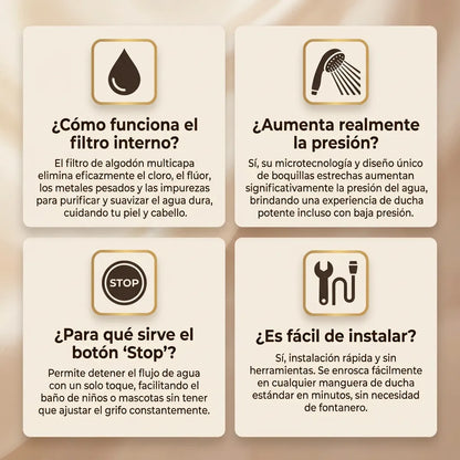 1 + 1 GRATIS | Ducha ORIGINAL HYDROLUXE Cromada™ - La única ducha del mercado que ELIMINA la cal y el claro al 99% para una ducha sin toxicos (Hoy Incluye 2 filtros extras GRATIS para cubrir 1 año) *Instalación fácil y universal