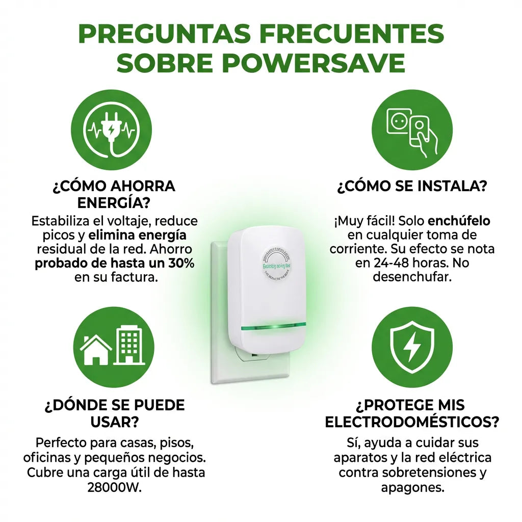 1+1 GRATIS | PowerSAVE™ - El primer ahorrador del mercado que disminuye el consumo de luz COMPROBADO. *Uso legal y ENVÍO GRATIS
