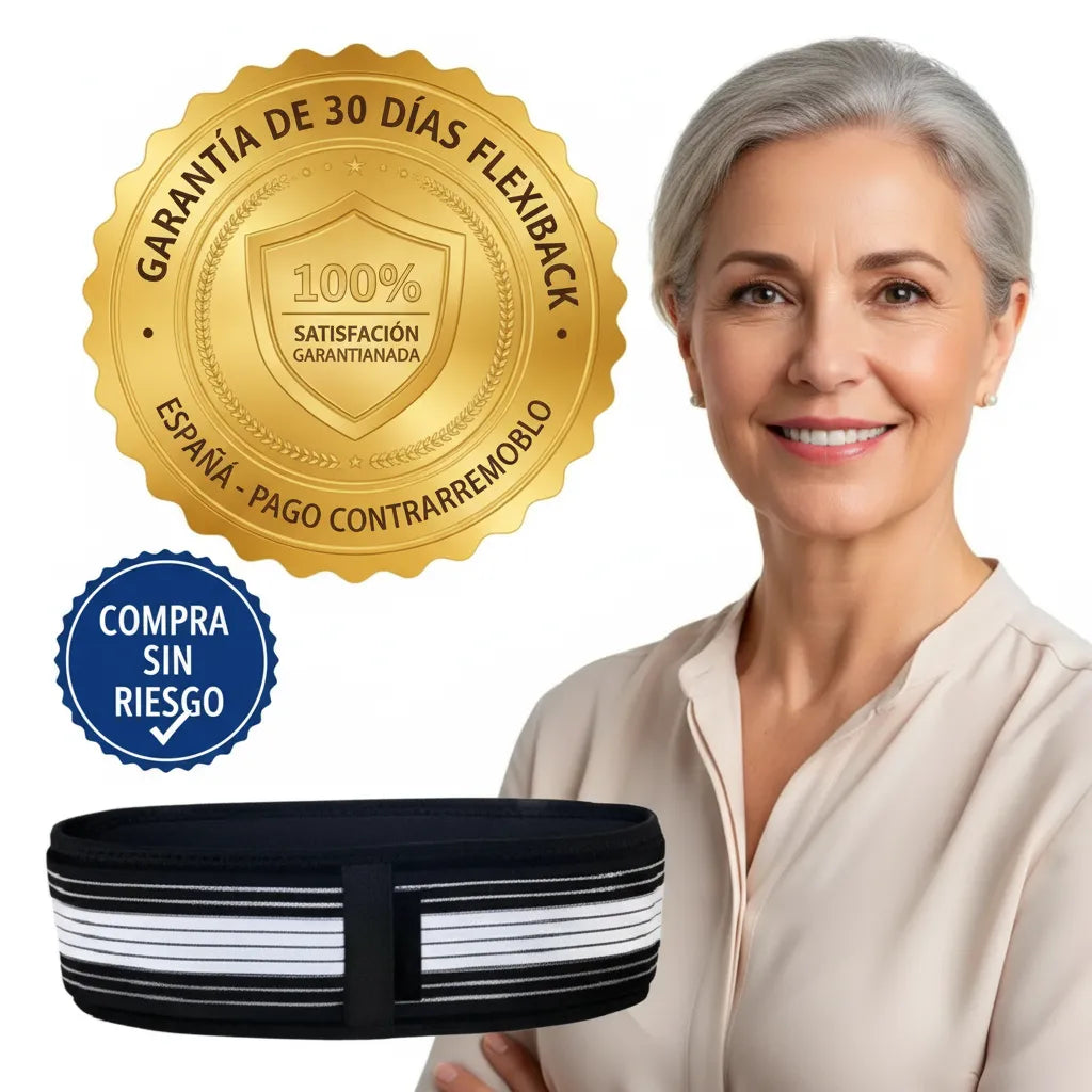 FlexiBack™ – El primer cinturón con doble soporte, cómodo y discreto que te permite disfrutar de horas de pie sin dolor de espalda (Hoy GRATIS Almohada Ortopédica) L.E