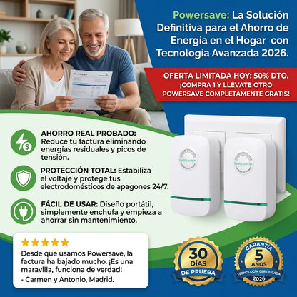 1+1 GRATIS SOLO HOY | PowerSAVE™ - El unico ahorrador del mercado que disminuye la tarifa de luz COMPROBADO. *sin mantenimeinto y ENVÍO GRATIS