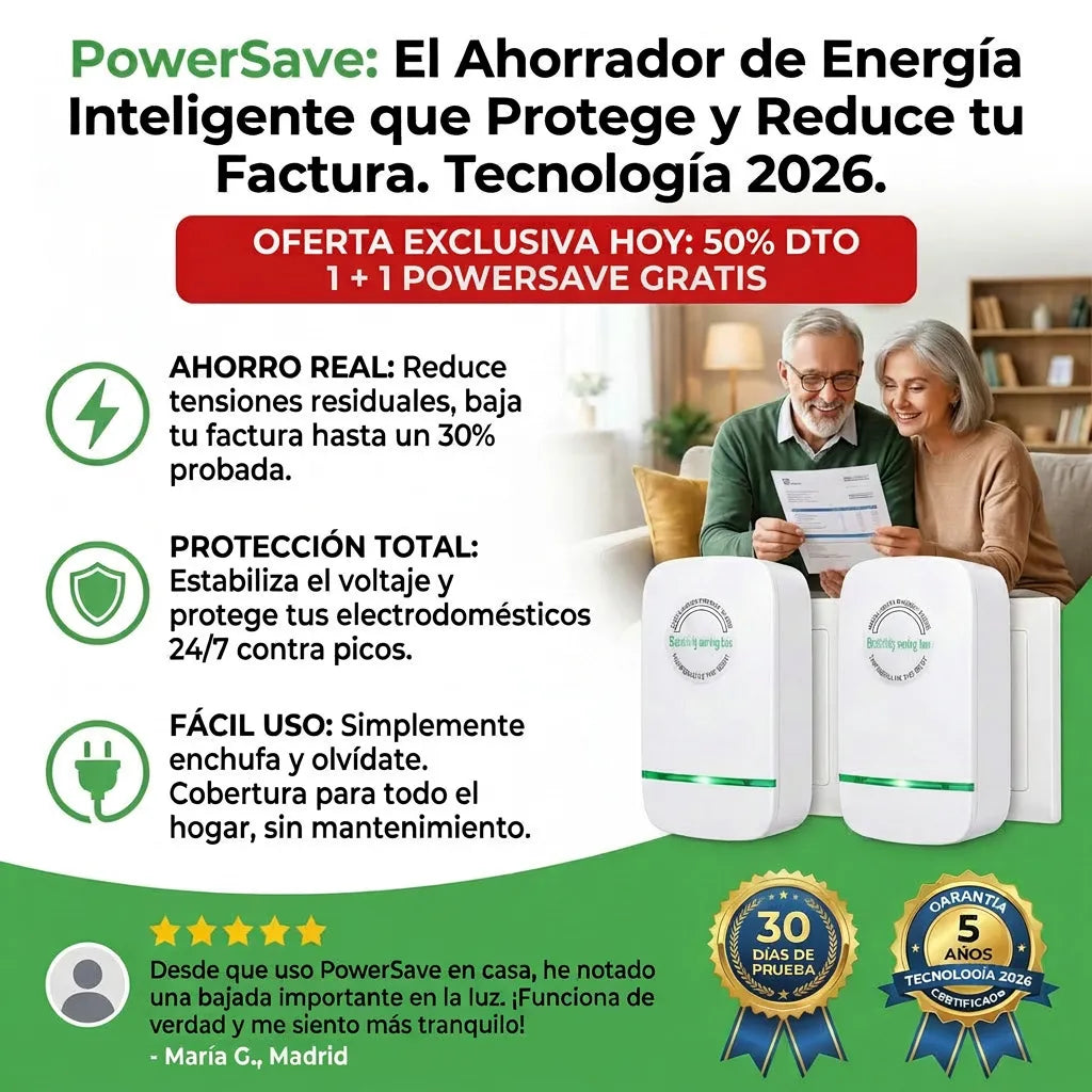 1+1 GRATIS | PowerSAVE™ - El primer ahorrador del mercado que disminuye el consumo de luz COMPROBADO. *Uso legal y ENVÍO GRATIS