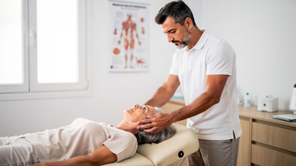 Sesión de fisioterapia para cervicales