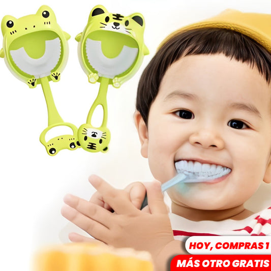 1 + 1 GRATIS | 360 KIDS™ - La forma divertida y eficaz de limpiar los dientes de tus pequeños. (Diseño mejorado, más atractivo para ellos).