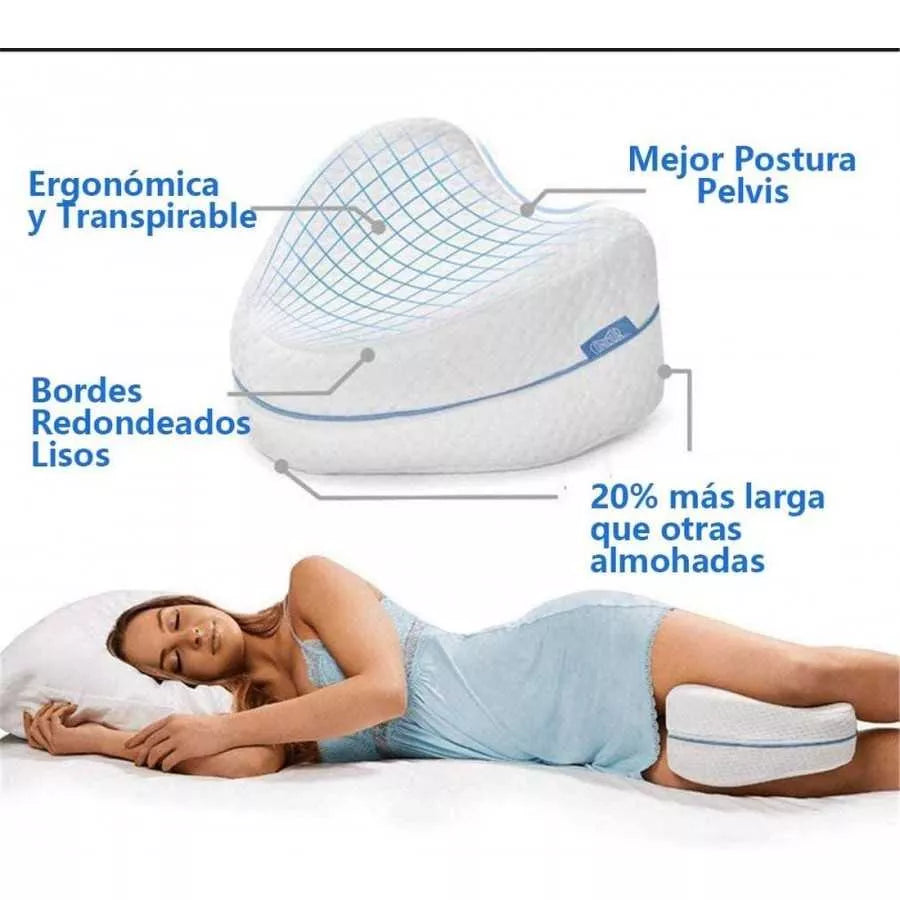 ComfortSleep Original™  - Almohada viscoelástica con reborde cervical para alinear tu cuello mientras duermes.  (Hoy incluye GRATIS: Almohada Equilibrio™ para piernas, que ayuda a  alinear columna y pelvis + fundas + 30 noches de prueba)