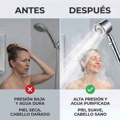 1 + 1 GRATIS | Ducha ORIGINAL HYDROLUXE CROMADA™ - La única ducha del mercado con 240 micro-orificios que triplica tu presión estandar. (Incluye 2 filtros extra de REGALO para cubrir 1 año) *Instalación fácil y universal. p.
