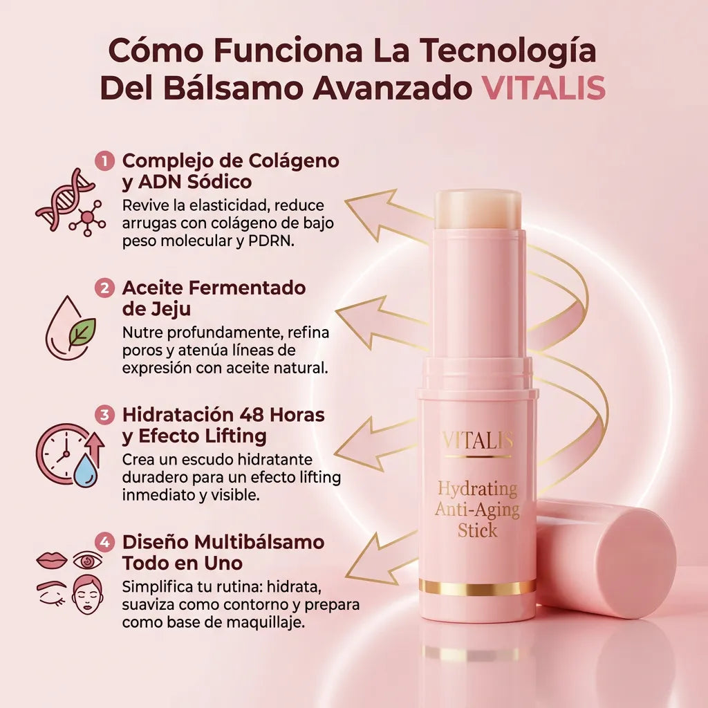 1+1 GRATIS | Bálsamo VITALIS™- El único bálsamo rejuvenecedor con péptidos de colágeno que cuida tu piel y te hace ver 5 años más joven desde la primera aplicación (Cada bote dura 2 meses y todo son ingredientes NATURALES)