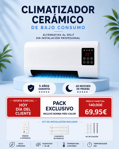 AirmAX AC PRO™ - El innovador aparato de aire de bajo consumo. (Hoy incluimos la bomba dual FRIO-CALOR GRATIS, junto al mando distancia, instalación fácil y el temporizador) Garantía de 5 años.