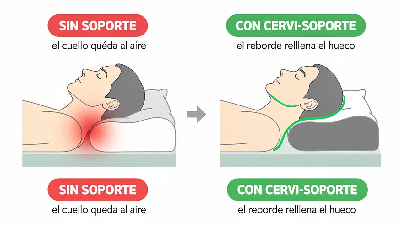 El hueco cervical con y sin soporte (comparativa)