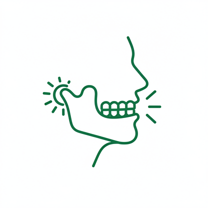 Icono mandibula apretada