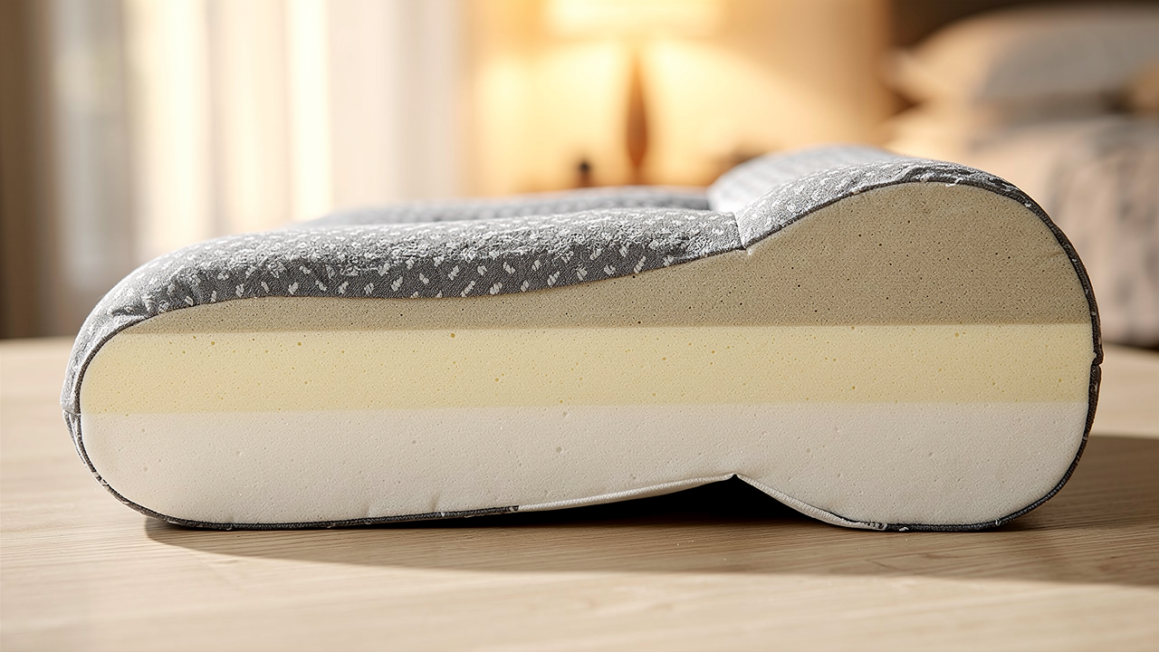 1+1 GRATIS | COMFORTSLEEP PREMIUM™ - La única almohada viscoelástica del mercado con soporte para la curvatura del cuello. (Incluye fundas GRATIS + 30 noches de prueba) *Medidas: 8x45x80cm