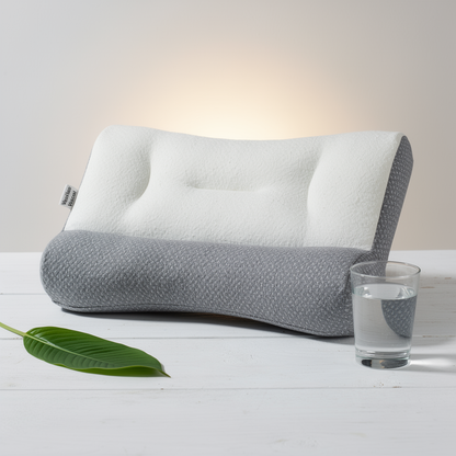 1+1 GRATIS | COMFORTSLEEP PREMIUM™ - La única almohada viscoelástica del mercado con soporte para la curvatura del cuello. (Incluye fundas GRATIS + 30 noches de prueba) *Medidas: 8x45x80cm