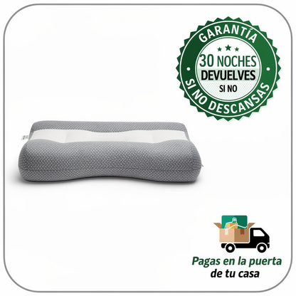 1+1 GRATIS | COMFORTSLEEP PREMIUM™ - La única almohada viscoelástica del mercado con soporte para la curvatura del cuello. (Incluye fundas GRATIS + 30 noches de prueba) *Medidas: 8x45x80cm