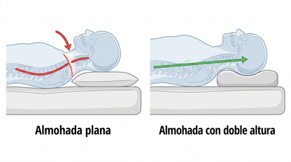1+1 GRATIS | COMFORTSLEEP PREMIUM™ - La única almohada viscoelástica del mercado con soporte para la curvatura del cuello. (Incluye fundas GRATIS + 30 noches de prueba) *Medidas: 8x45x80cm