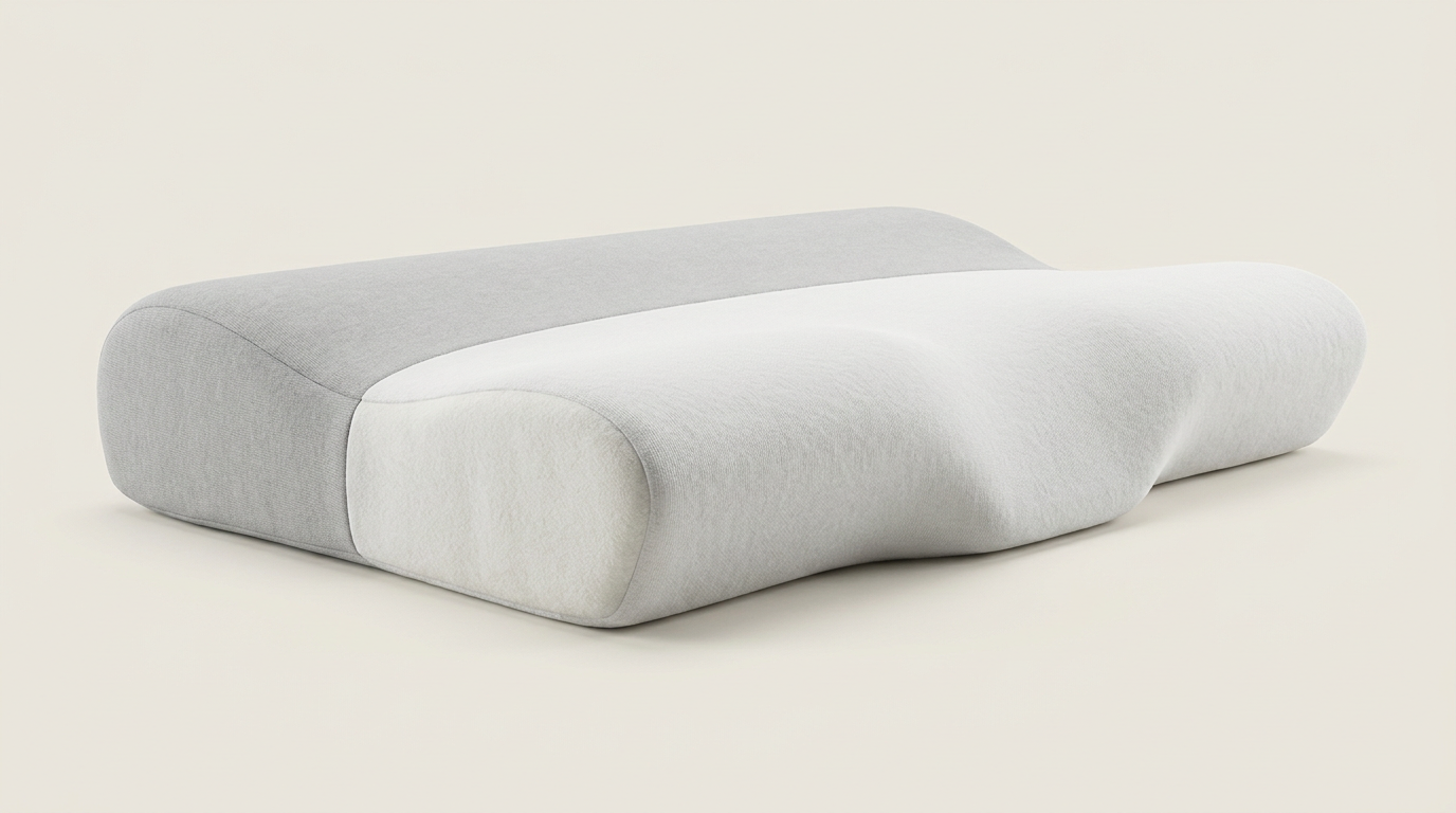 1+1 GRATIS | COMFORTSLEEP PREMIUM™ - La única almohada viscoelástica del mercado con soporte para la curvatura del cuello. (Incluye fundas GRATIS + 30 noches de prueba) *Medidas: 8x45x80cm