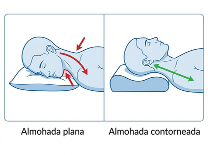 1+1 GRATIS | COMFORTSLEEP PREMIUM™ - La única almohada viscoelástica del mercado con soporte para la curvatura del cuello. (Incluye fundas GRATIS + 30 noches de prueba) *Medidas: 8x45x80cm