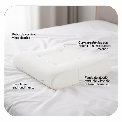 ALMOHADA COMFORTSLEEP CON ETIQUETAS DE PRODUCTO