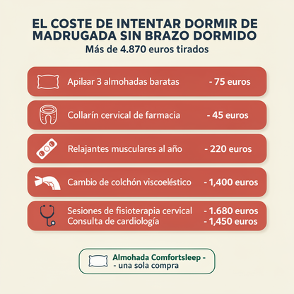 EL COSTE DE NO DORMIR — COMPARATIVA EN EUROS