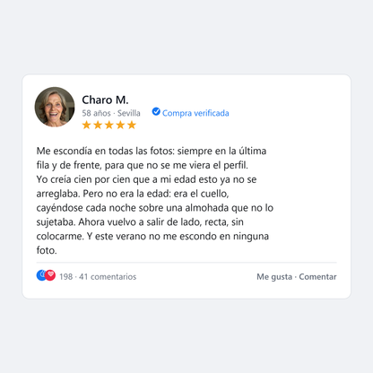 Review de Charo, 58, Sevilla: no era la edad, era el cuello cayéndose cada noche