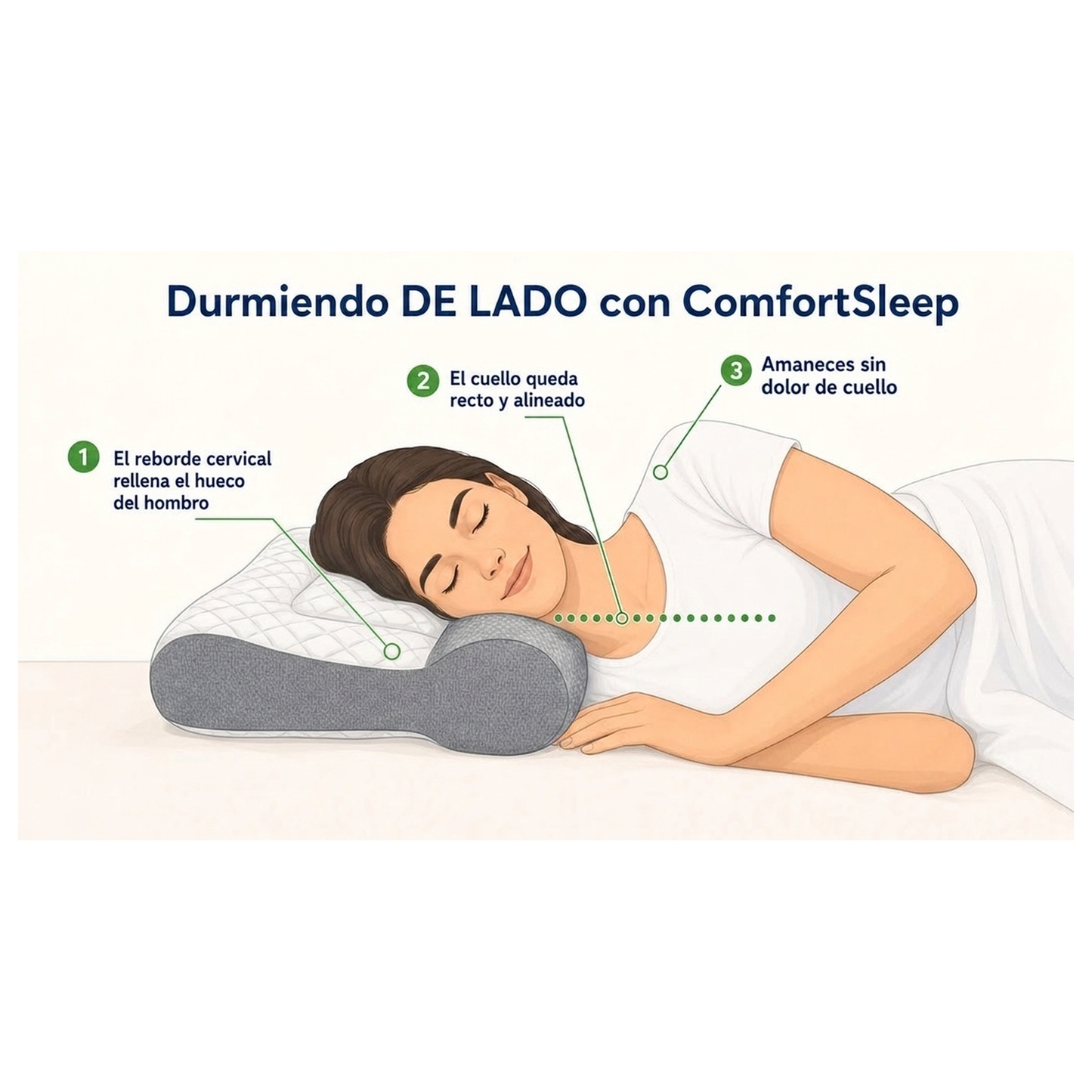 Mecanismo: el reborde rellena el hueco durmiendo de lado