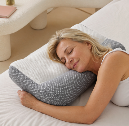 1 + 1 GRATIS | ComfortSleep Cefalea V4 — Almohada cervical contra cefalea matutina (Hoy incluye otra GRATIS valorada en 49 euros para tu pareja) *Llevan fundas. **(30 noches de prueba) *Medidas: 8x45x80cm